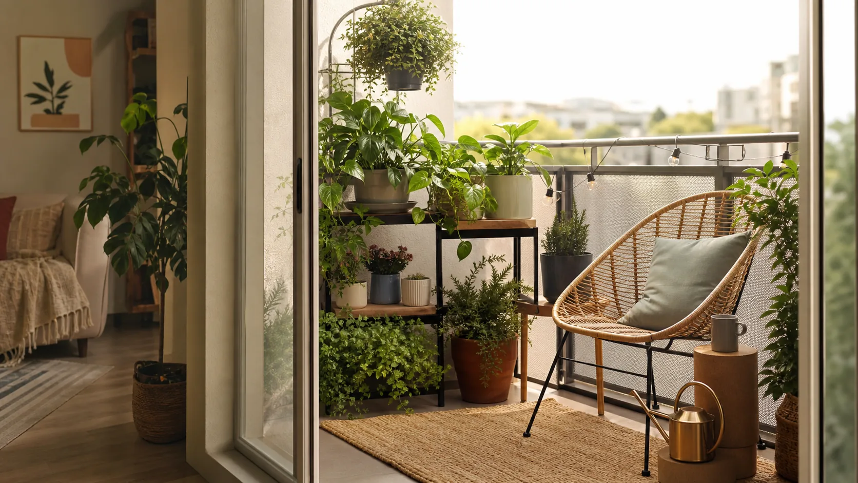 Plan a Green Corner for a Tiny Balcony practical example